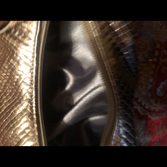 Metallic Silver Snake print Cashe Mini Bag - Picture 7 of 7